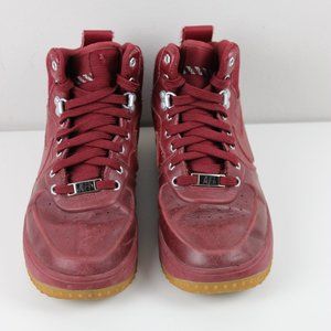 Nike Air Lunar Force 1 High Top Sneakerboot (GS) Burgundy Red Size 4.5 Y